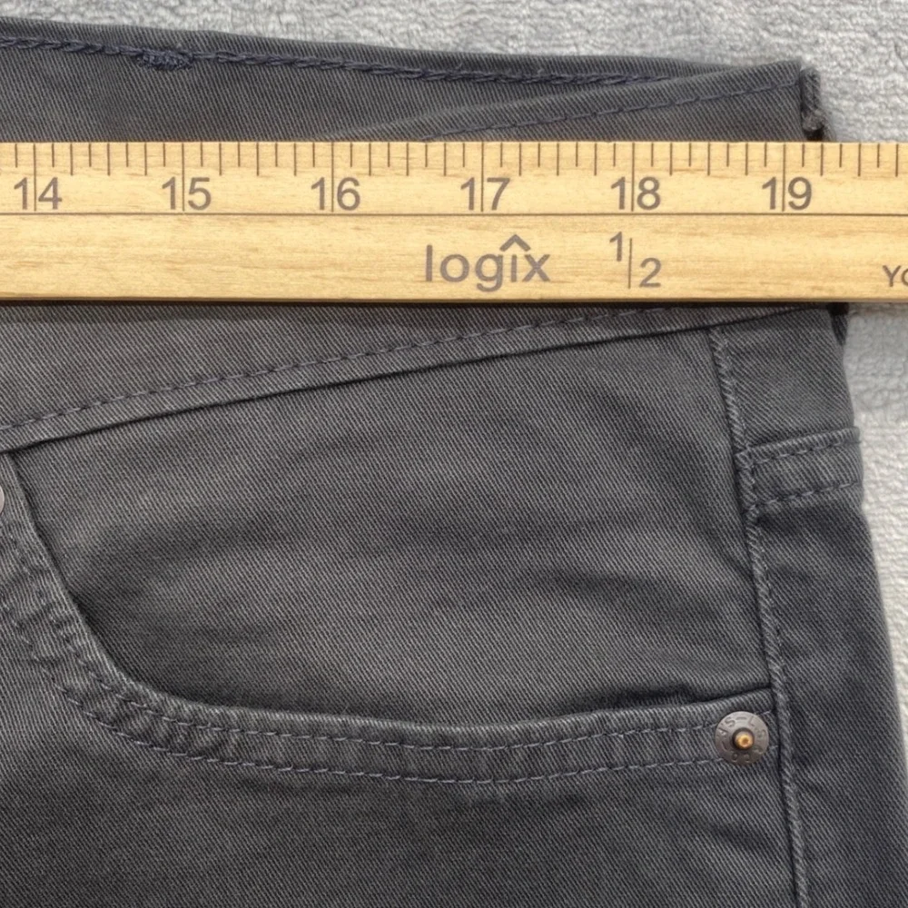 Levis 513 Slim Straight Pants Mens 38x32 Charcoal Gray Twill Chino 5 Pocket